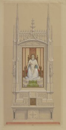 Design for a Bartholomew altar for Frankfurt Cathedral, 1867. Creator: Eduard von Steinle
