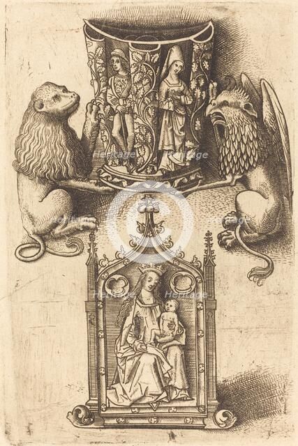 Design for a Beaker and a Pax, c. 1480. Creator: Master of St. Sebastian.