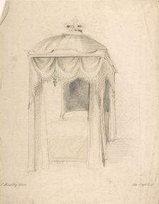 Design for a Bed with Canopy, 1841-84. Creator: Charles Hindley & Sons