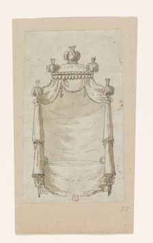 Design for a bed, c.1770-c.1780. Creator: Anon