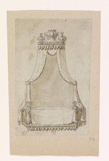 Design for a bed, c.1770-c.1780. Creator: Anon