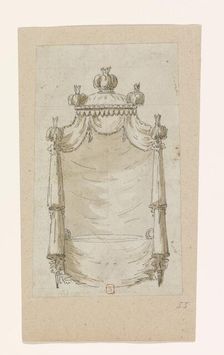 Design for a bed, c.1770-c.1780. Creator: Anon