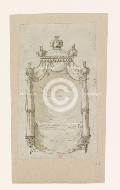 Design for a bed, c.1770-c.1780. Creator: Anon.