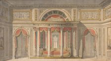 Design for a Bedroom, 1785-1838. Creator: School of Charles Percier (French, Paris 1764-1838)