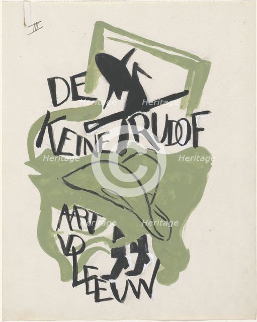 Design for a book cover for: Aart van der Leeuw, De kleine Rudolf, 1930, 1928-1930. Creator: Leo Gestel.