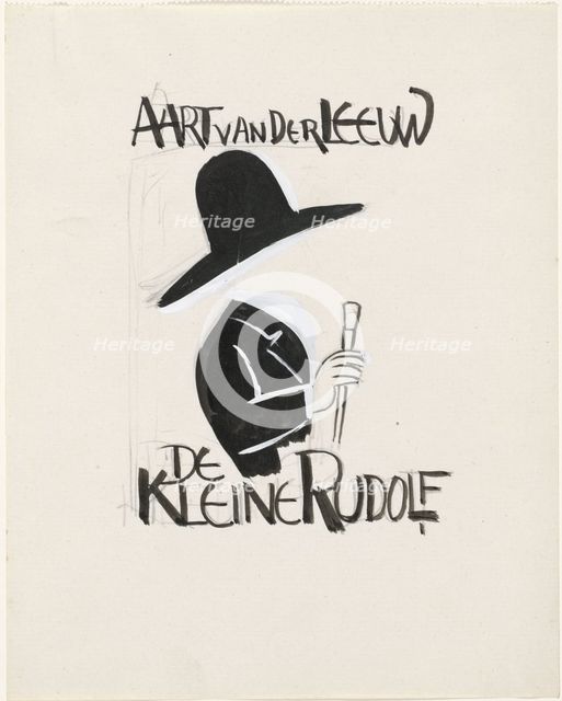 Design for a book cover for: Aart van der Leeuw, De kleine Rudolf, 1930, 1928-1930. Creator: Leo Gestel.