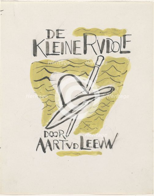 Design for a book cover for: Aart van der Leeuw, De kleine Rudolf, 1930, 1928-1930. Creator: Leo Gestel.