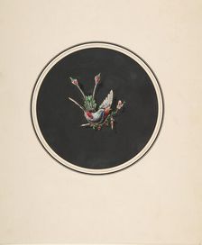 Design for a brooch with a bird motif, 19th century. Creator: Anon