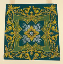 Design for a Cushion or Chair Seat Cover, France, 1804/14. Creator: Unknown