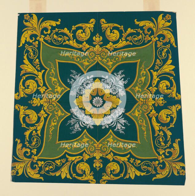 Design for a Cushion or Chair Seat Cover, France, 1804/14. Creator: Unknown.