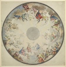 Design for a Cupola with Old and New Testament Figures, 1720-1804. Creator: Pietro de Angelis