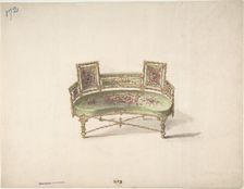 Design for a Curve-backed Settee, early 19th century. Creator: Anon
