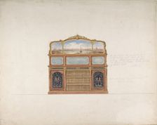 Design for a Cabinet, 1830-90. Creator: Anon