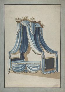 Design for a Canopy Bed, ca. 1760-80. Creator: Anon