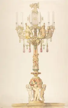 Design for a Candelabra, 1810-38. Creator: Claude-Aimé Chenavard