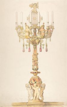 Design for a Candelabra, 1810-38. Creator: Claude-Aimé Chenavard