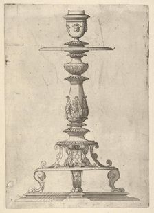 Design for a Candlestick, 1548-49. Creator: Jacques Androuet Du Cerceau