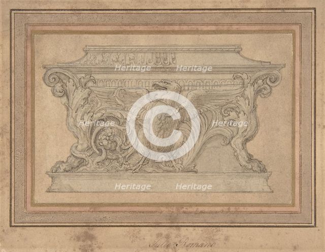 Design for a Casket with the Gonzaga Eagle, ca. 1527-46. Creator: Giulio Romano.
