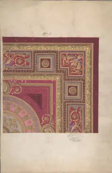 Design for a Carpet, 19th century. Creator: Anon