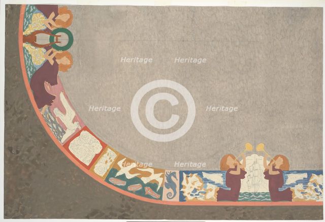 Design for a carpet or ceiling painting, c.1938.  Creator: Leo Gestel.