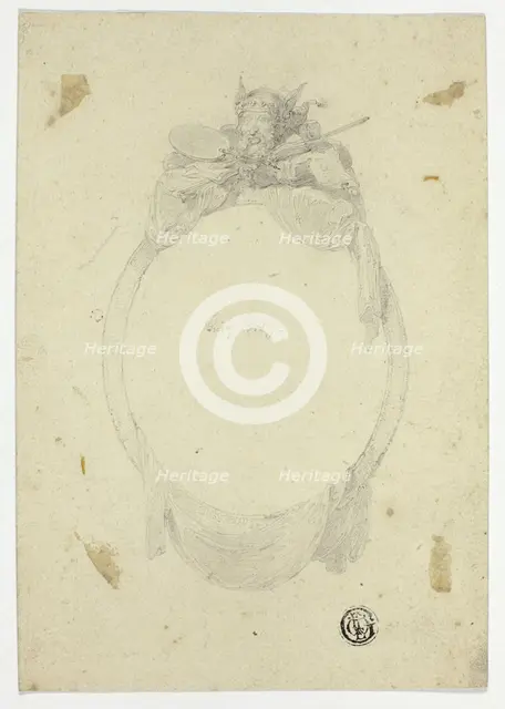 Design for a Cartouche, c. 1820. Creator: Unknown.
