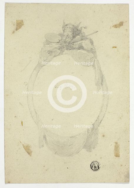 Design for a Cartouche, c. 1820. Creator: Unknown.