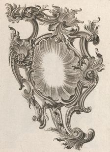 Design for a Cartouche, Plate 4 from Allerneueste Façon einiger Schild ode..., Printed ca. 1750-56. Creator: Andreas Hofer