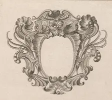 Design for a Cartouche, Plate 5 from Neü inventierte sehr dienstiche Schil..., Printed ca. 1750-56. Creator: Jeremias Wachsmuth