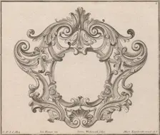 Design for a Cartouche, Plate 6 from Neü inventierte sehr dienstiche Schil..., Printed ca. 1750-56. Creator: Jeremias Wachsmuth