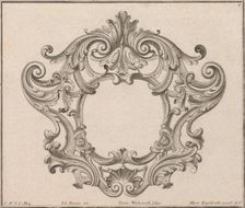Design for a Cartouche, Plate 6 from Neü inventierte sehr dienstiche Schil..., Printed ca. 1750-56. Creator: Jeremias Wachsmuth