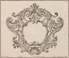 Design for a Cartouche, Plate 6 from Neü inventierte sehr dienstiche Schil..., Printed ca. 1750-56. Creator: Jeremias Wachsmuth
