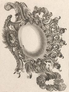 Design for a Cartouche, Plate 3 from Allerneueste Façon einiger Schild ode..., Printed ca. 1750-56. Creator: Andreas Hofer