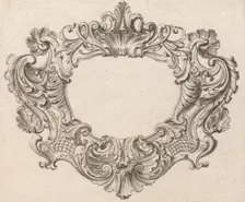 Design for a Cartouche, Plate 3 from Neü inventierte sehr dienstiche Schil..., Printed ca. 1750-56. Creator: Jeremias Wachsmuth