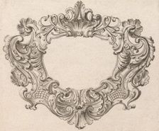 Design for a Cartouche, Plate 3 from Neü inventierte sehr dienstiche Schil..., Printed ca. 1750-56. Creator: Jeremias Wachsmuth