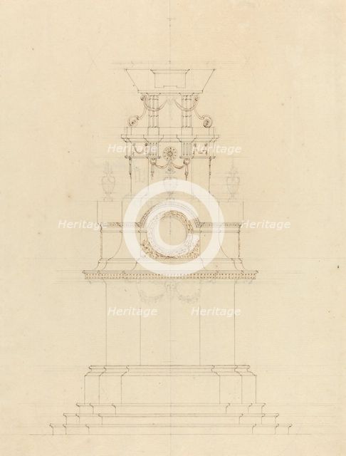 Design for a Catafalque. Creator: Unknown.