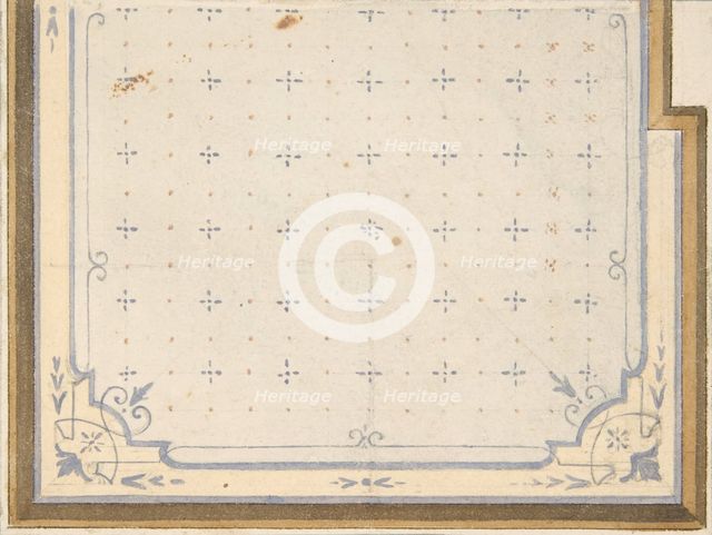 Design for a ceiling, 1860-1900. Creators: Jules-Edmond-Charles Lachaise, Eugène-Pierre Gourdet.