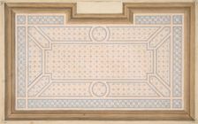 Design for a ceiling, 1860-1900. Creators: Jules-Edmond-Charles Lachaise, Eugène-Pierre Gourdet