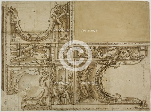 Design for a Ceiling Decoration, 1590/1614. Creator: Lazzaro Tavarone.