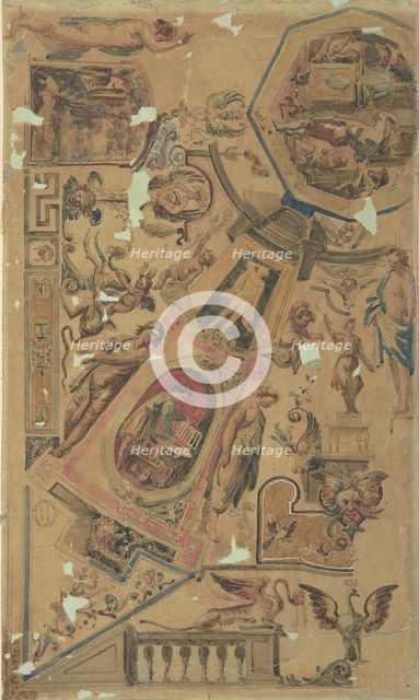 Design for a Ceiling Decoration, 1800-1900. Creator: Anon.