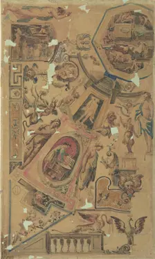 Design for a Ceiling Decoration, 1800-1900. Creator: Anon