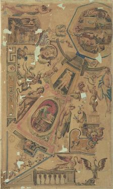 Design for a Ceiling Decoration, 1800-1900. Creator: Anon