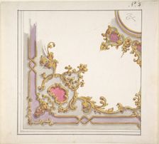 Design for a Ceiling Decoration, 1850-70. Creator: Anon