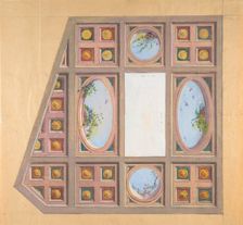 Design for a ceiling decoration, 19th century. Creator: Anon