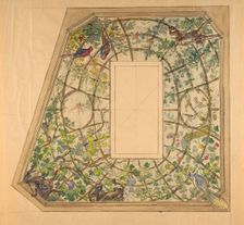 Design for a ceiling decoration, 19th century. Creator: Anon