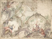 Design for a Ceiling Decoration with Chinoiseries, 1725-75. Creator: Anon