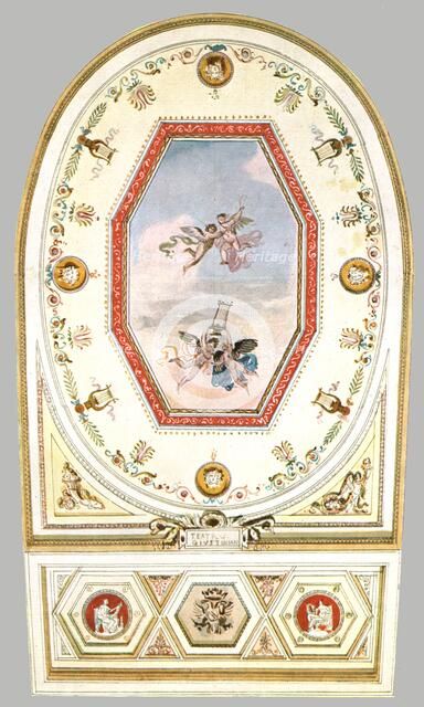 Design for a ceiling in a theatre, Italy, (1928).  Creator: Unknown.