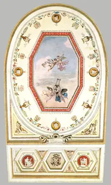 Design for a ceiling in a theatre, Italy, (1928). Creator: Unknown