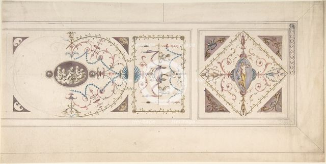 Design for a Ceiling in the Manner of Pergolesi, late 18th century. Creator: Anon.