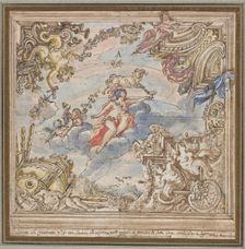 Design for a Ceiling: Mars and Aries, 1700s. Creator: Unknown