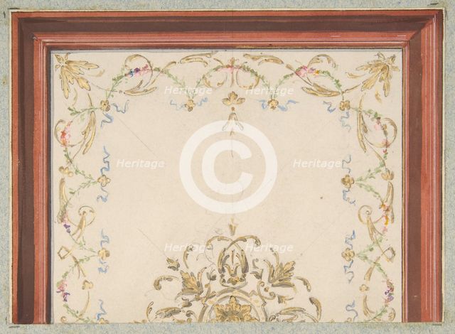 Design for a ceiling, second half 19th century. Creators: Jules-Edmond-Charles Lachaise, Eugène-Pierre Gourdet.